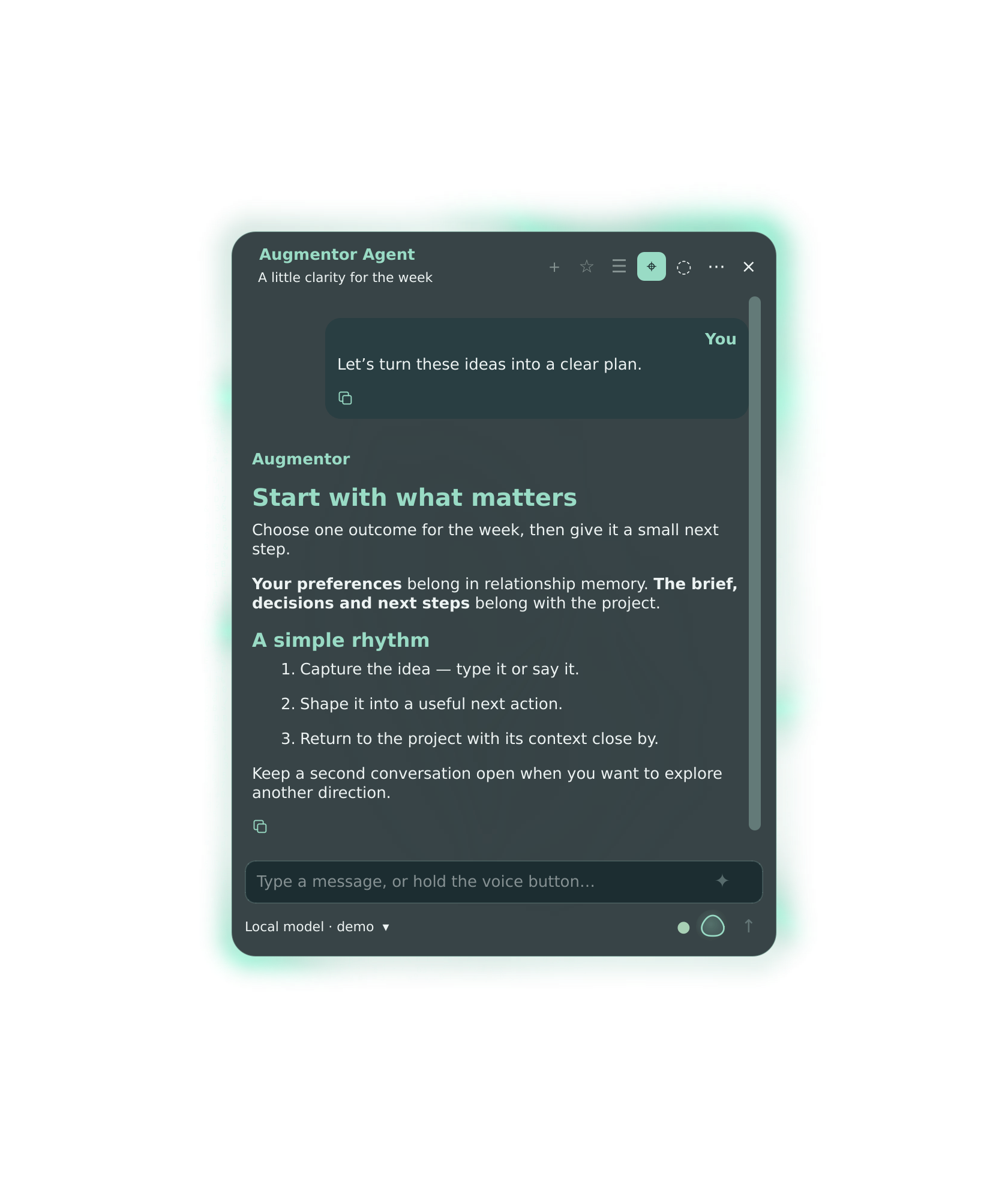 Actual Futuristic Augmentor desktop with plasma activity effect